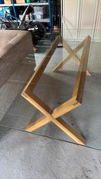 Glazen eettafel, Ophalen, Eikenhout, 200 cm of meer, 50 tot 100 cm