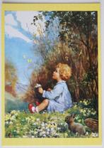 Nostalgische kaart Margaret W. Tarrant: Spring butterflies, Ophalen of Verzenden, 1980 tot heden, Ongelopen, Kinderen