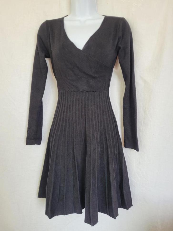 Hele mooie zwarte jurk katoen+viscose mt S/M Drole De Copine, Kleding | Dames, Jurken, Zo goed als nieuw, Maat 36 (S), Zwart, Boven de knie