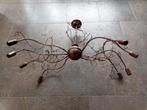 Jaren 70-80 Metalen kroonluchter in goede staat., Ophalen of Verzenden, Gebruikt, Metaal, Retro, Art Nouveau
