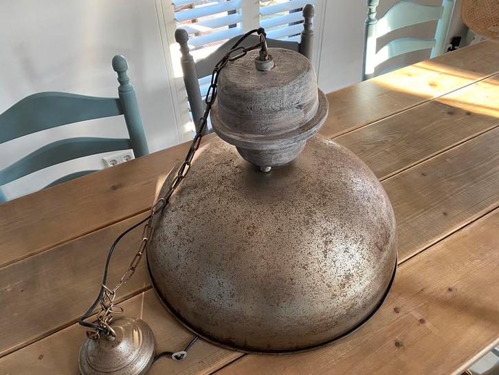 Oude boerderij lamp 3 stuks, Huis en Inrichting, Lampen | Hanglampen, Zo goed als nieuw, Minder dan 50 cm, Metaal, Ophalen of Verzenden
