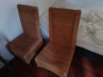 2 rieten stoelen, Ophalen, Zo goed als nieuw, Bruin, Twee