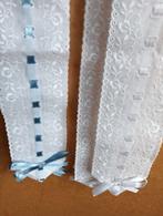 2 linten van kant. Blauw-wit en wit-wit  lengte 150 cm, Ophalen of Verzenden, Nieuw, Kant