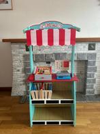 Houten marktkraam met kassa, weegschaal en mandje, Ophalen, Gebruikt, Meubelstuk of Keukentje