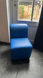 Kidsfauteuil leer kobalt blauw, Minder dan 50 cm, Minder dan 75 cm, Leer, Ophalen of Verzenden