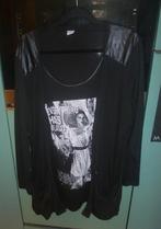 M&S deels dubbel Tuniek met prinmt. Maat XXL, Ophalen of Verzenden, Blouse of Tuniek, Zwart, Gedragen