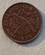 Nieuw Zeeland, 1 penny 1950, Ophalen of Verzenden, Losse munt