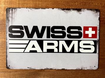 Swiss Arms metalen reclamebord / wandbord (Old Look) beschikbaar voor biedingen