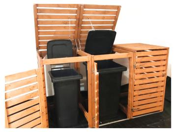 Kliko ombouw hout 240L – modulair voor 1, 2 of 3 kliko's beschikbaar voor biedingen