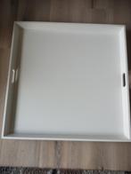 Witte Houten Dienblad, Huis en Inrichting, Woonaccessoires | Dienbladen, Ophalen, Zo goed als nieuw, Vierkant, Hout