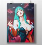 Morrigan Aensland Pixel Art Poster Darkstalkers Game, Spelcomputers en Games, 1 speler, Verzenden, Nieuw, Vanaf 3 jaar