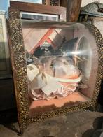 Oud Frans glazen bruidskastje - Mentha Brocante, Ophalen