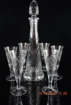 Luxe kristallen karaf + 6 glazen – complete set, Mvm detailhandel, Pjmink@casema.nl, Nieuw, Ophalen of Verzenden
