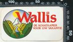 Sticker: Wallis - De schatkamer voor uw vakantie, Verzamelen, Ophalen of Verzenden, Zo goed als nieuw, Bedrijf of Vereniging