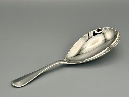 Zilveren rijstschep, 1e gehalte, Hollands glad, Bonebakker, Antiek en Kunst, Antiek | Goud en Zilver, Zilver, Ophalen of Verzenden