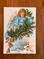 Art Unlimited prentbriefkaart Engel met belletjes en kerk, Ophalen of Verzenden, Nieuw