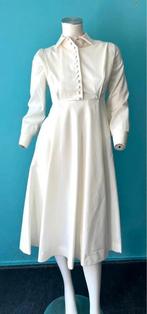 Vintage jaren 50 jurk wit maat XS, Kleding | Dames, Verzenden, Wit, Vintage, Knielengte