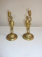 2 Messing ridder kandelaars., Ophalen of Verzenden, Koper
