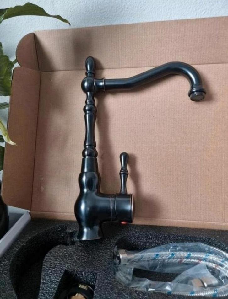 Landelijke zwart bronzen keukenkraan, retro, mengkraan, Huis en Inrichting, Keuken | Keukenelementen, Nieuw, Minder dan 100 cm