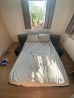 Verstelbare zwarte/grijze Auping Auronde 140x200, Huis en Inrichting, Slaapkamer | Bedden, Ophalen, Verstelbaar, Tweepersoons