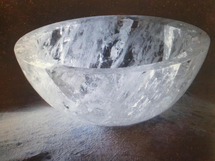 8 schalen van massief bergkristal unieke set, Antiek en Kunst, Kunst | Designobjecten, Ophalen