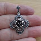 zilveren TEKA hanger met roos [327], Sieraden, Tassen en Uiterlijk, Verzenden, Zo goed als nieuw, Bloem of Plant, Zilver