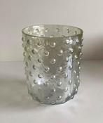 PTMD dikke glazen vaas met bolletjes 19 cm bij 14 cm. ZGAN, Overige kleuren, Ophalen of Verzenden, Minder dan 50 cm, Glas