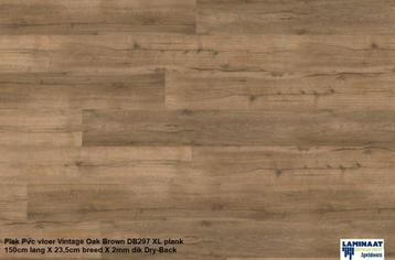 63m2 Plak Pvc Vintage Oak Brown met gratis Pvc lijm =€632 beschikbaar voor biedingen