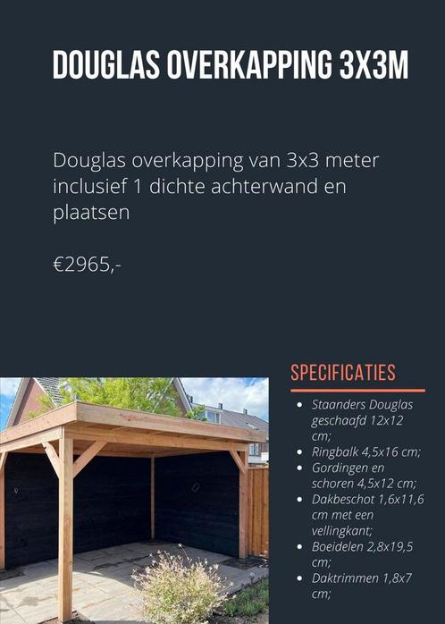 Overkapping plaatsen - overkapping inclusief montage, Tuin en Terras, Overkappingen, Nieuw, Ophalen
