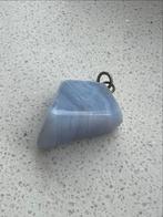 Blauwe Calcedoon Hanger Edelsteen, Gebruikt, Overige voorstellingen, Blauw, Ophalen of Verzenden