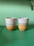 2 kopjes Kwantum japandi zonder oor mok, Huis en Inrichting, Ophalen of Verzenden, Zo goed als nieuw, Overige stijlen, Kop(pen) en/of Schotel(s)