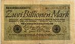 Duitsland twee biljoen mark 1923, Postzegels en Munten, Bankbiljetten | Europa | Niet-Eurobiljetten, Ophalen of Verzenden, Duitsland