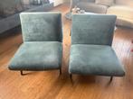 2 Petrol kleurige fauteuils - ook los te koop, Ophalen, Gebruikt, Twee, Blauw