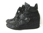 supertrash echt leer glitter sleehakken sneakers gothic rock, Kleding | Dames, Schoenen, Supertrash, Verzenden, Zwart, Sneakers of Gympen