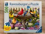 Ravensburger puzzel 500 stukjes XL Bij het vogelbadje, Ophalen of Verzenden, 500 t/m 1500 stukjes, Zo goed als nieuw
