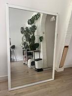 Spiegel in witte lijst, Huis en Inrichting, Woonaccessoires | Spiegels, 150 tot 200 cm, Gebruikt, Rechthoekig, 100 tot 125 cm