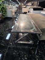 Luxe salontafel met glasblad, Huis en Inrichting, Tafels | Bijzettafels, Ophalen of Verzenden, Rechthoekig, 75 cm of meer