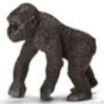 Schleich 14663 gorilla, jong, dierfiguur, Ophalen of Verzenden, Gebruikt, Wild dier, Beeldje of Figuurtje