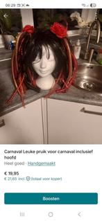 Carnaval pruik zeer goed, Ophalen of Verzenden, Zo goed als nieuw