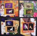 - 880 - 4 Blokjes met 8 Katten zegels., Verzenden, Gestempeld, Dier of Natuur