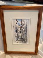 Venetië straatje - Aquarel/Pentekening, Ophalen of Verzenden