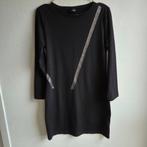zwarte jurk met zilveren glitter strepen, Meisje, Ophalen of Verzenden, Zo goed als nieuw, Jurk of Rok