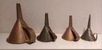 4 koperen trechters vintage 8cm 6cm 5cm 4cm, Antiek en Kunst, Ophalen
