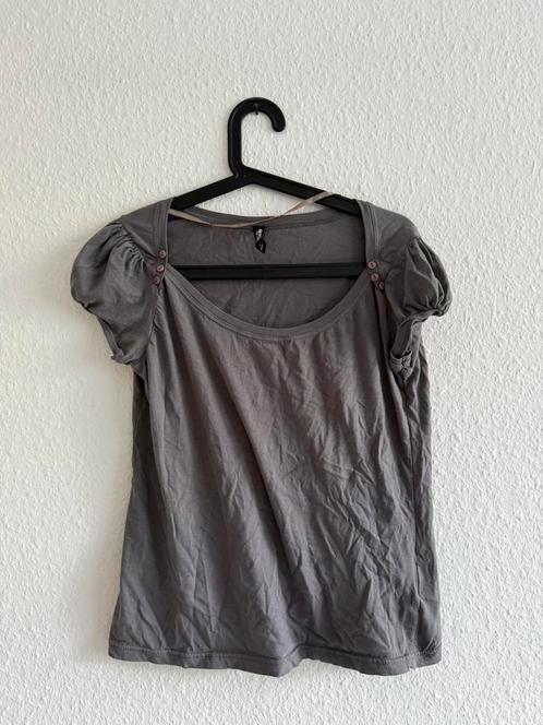 Grijs T-shirt met pofmouwtjes Colours of the World, maat L, Kleding | Dames, T-shirts, Zo goed als nieuw, Maat 42/44 (L), Grijs