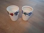 Melkbekers Boerenbont, Huis en Inrichting, Keuken | Servies, Gebruikt, Ophalen of Verzenden, Kop(pen) en/of Schotel(s), Aardewerk