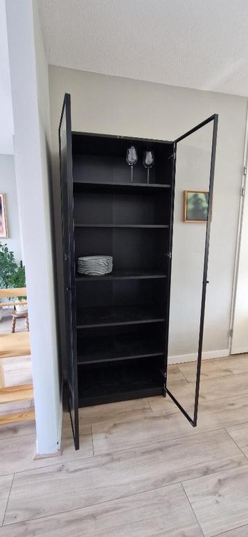 Vitrinekast / servieskast (Billy + Oxberg deuren) - afbeelding 5