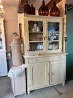 Oude Brocante Buffetkast Afm 197hx122bx58d, Ophalen, 200 cm of meer, 50 tot 75 cm, Glas