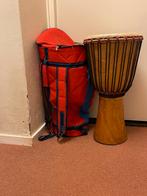 Djembe trommel met tas, Muziek en Instrumenten, Percussie, Ophalen, Gebruikt, Trommel