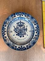 Delfts Blauw Gedenkbord Wilhelmina 1898-1938, Antiek en Kunst, Ophalen of Verzenden