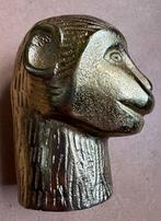 Messing kandelaar (apenkop), Brons of Koper, Ophalen of Verzenden, Zo goed als nieuw, Kandelaar